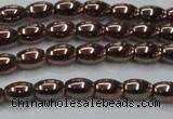 CHE742 15.5 inches 4*6mm rice plated hematite beads wholesale