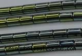 CHE769 15.5 inches 3*5mm tube plated hematite beads wholesale