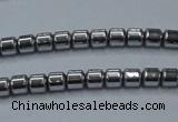 CHE774 15.5 inches 2*2mm drum plated hematite beads wholesale