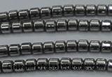 CHE775 15.5 inches 2*2mm drum plated hematite beads wholesale