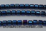 CHE781 15.5 inches 2*2mm drum plated hematite beads wholesale