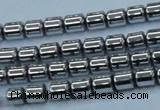 CHE786 15.5 inches 4*4.5mm drum plated hematite beads wholesale