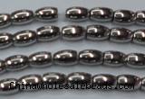 CHE794 15.5 inches 3*5mm rice plated hematite beads wholesale