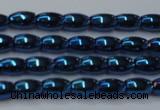 CHE799 15.5 inches 3*5mm rice plated hematite beads wholesale