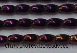 CHE805 15.5 inches 4*6mm rice plated hematite beads wholesale