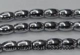 CHE809 15.5 inches 5*8mm rice plated hematite beads wholesale