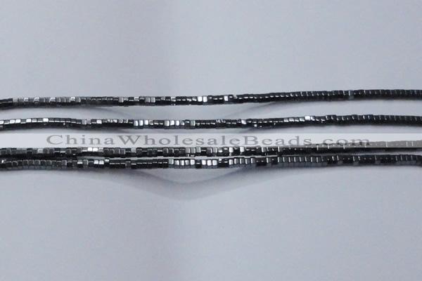 CHE820 15.5 inches 2*2mm hexagon hematite beads wholesale