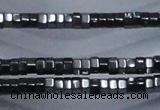 CHE822 15.5 inches 4*4mm hexagon hematite beads wholesale