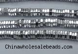 CHE825 15.5 inches 1*2mm hexagon plated hematite beads wholesale