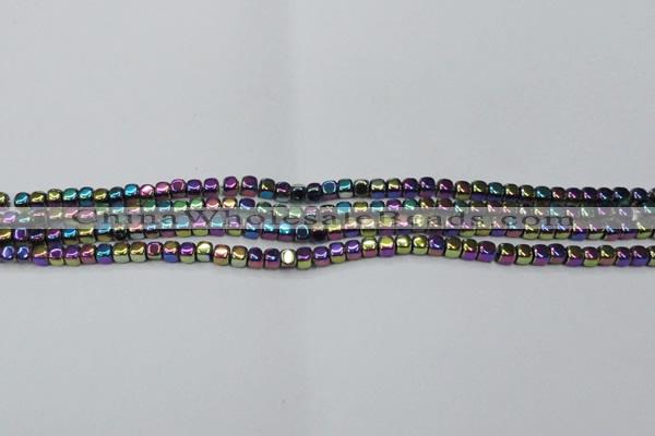 CHE852 15.5 inches 2*2mm dice platedhematite beads wholesale
