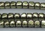 CHE875 15.5 inches 2*2mm dice plated hematite beads wholesale