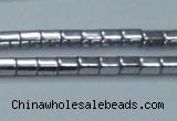 CHE896 15.5 inches 3*3mm faceted tube plated hematite beads wholesale