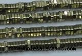 CHE914 15.5 inches 1*3mm hexagon plated hematite beads wholesale