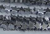CHE945 15.5 inches 6mm star plated hematite beads wholesale