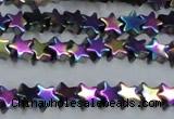 CHE949 15.5 inches 6mm star plated hematite beads wholesale