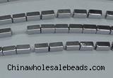 CHE954 15.5 inches 2*4mm cuboid plated hematite beads wholesale