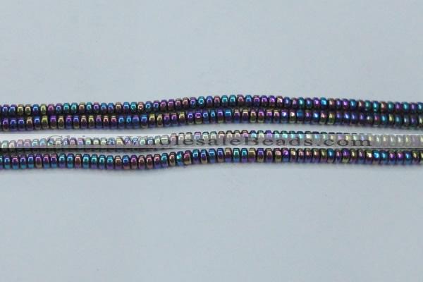 CHE969 15.5 inches 2*4mm rondelle plated hematite beads wholesale