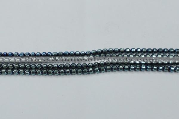 CHE976 15.5 inches 4*4mm plated hematite beads wholesale