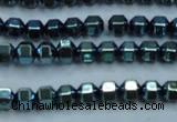 CHE986 15.5 inches 4*4mm plated hematite beads wholesale