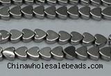 CHE991 15.5 inches 4*4mm heart plated hematite beads wholesale