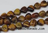 CHG05 15.5 inches 8*8mm heart yellow tiger eye beads wholesale