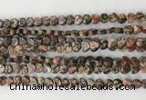 CHG108 15.5 inches 6mm flat heart leopardskin jasper beads wholesale