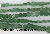 CHG124 15.5 inches 8mm flat heart green aventurine beads wholesale