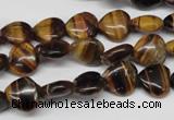 CHG20 15.5 inches 10*10mm heart yellow tiger eye beads wholesale