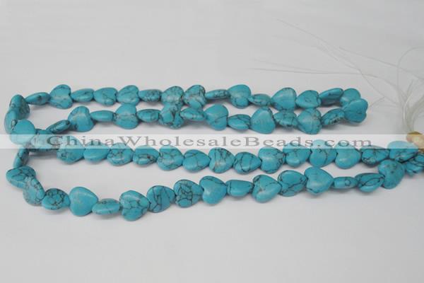 CHG31 15.5 inches 12*12mm heart turquoise beads wholesale