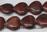 CHG73 15.5 inches 18*18mm heart brecciated jasper beads wholesale