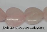 CHG80 15.5 inches 20*20mm heart rose quartz beads wholesale