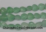 CHG90 15.5 inches 8*8mm faceted heart amazonite beads wholesale