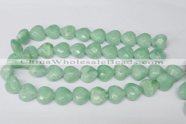 CHG99 15.5 inches 20*20mm faceted heart amazonite beads wholesale