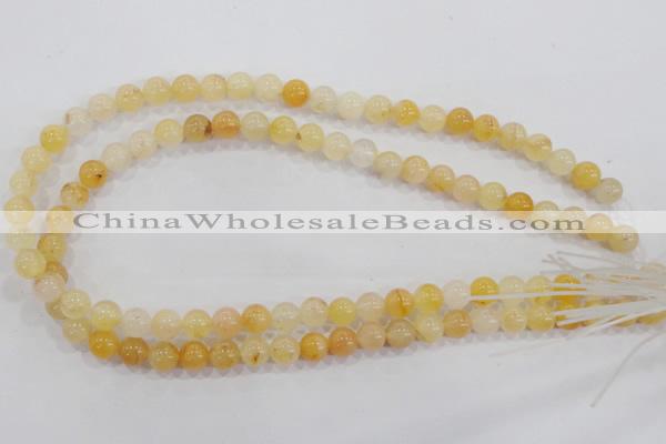 CHJ03 15.5 inches 8mm round honey jade stone beads wholesale