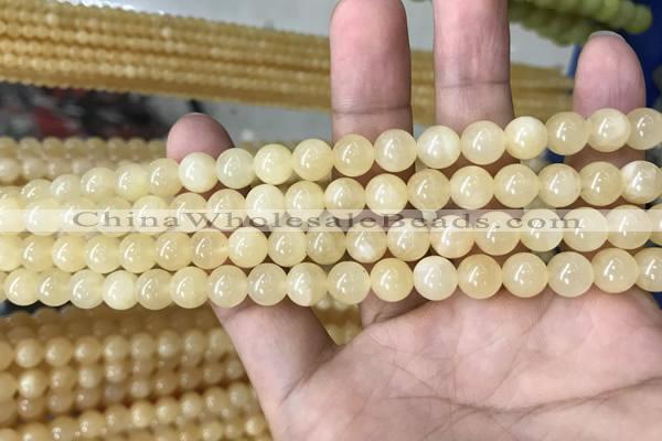 CHJ11 15.5 inches 6mm round honey jade beads wholesale