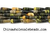 CHJ111 15 inches 10*30mm teardrop honeybee jasper beads