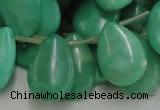 CHM10 16 inches 18*25mm flat teardrop green hemimorphite beads wholesale