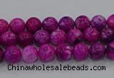 CHM228 15.5 inches 4mm round dyed hemimorphite beads wholesale