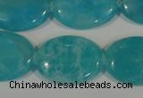 CHM28 15.5 inches 18*25mm oval blue hemimorphite beads wholesale
