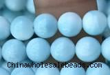 CHM301 15.5 inches 6mm round blue hemimorphite gemstone beads