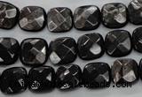 CHS25 15.5 inches 10*10mm faceted square natural hypersthene beads