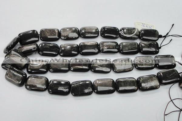 CHS93 15.5 inches 18*25mm rectangle natural hypersthene beads