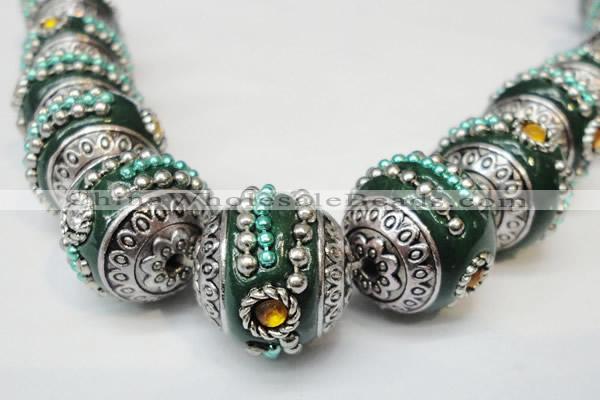CIB113 18mm round fashion Indonesia jewelry beads wholesale
