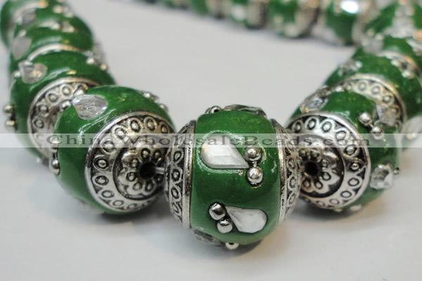CIB145 18mm round fashion Indonesia jewelry beads wholesale