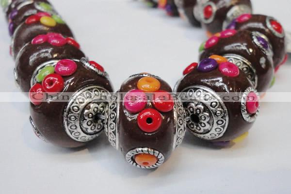 CIB153 21mm round fashion Indonesia jewelry beads wholesale