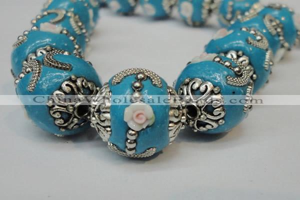 CIB211 17mm round fashion Indonesia jewelry beads wholesale