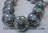 CIB223 18mm round fashion Indonesia jewelry beads wholesale