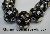 CIB367 23mm round fashion Indonesia jewelry beads wholesale