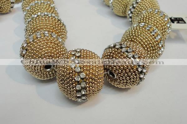 CIB425 25mm round fashion Indonesia jewelry beads wholesale