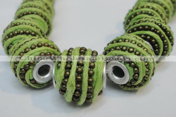 CIB472 14*14mm drum fashion Indonesia jewelry beads wholesale